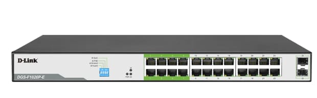 D-Link DGS-F1210-26PS-E – 26-Port Long Range Smart PoE+ Switch