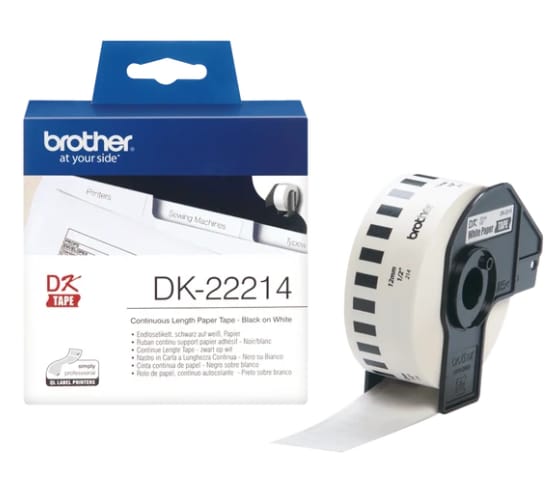 Brother DK-22214 – Continuous Narrow Length Paper Tape