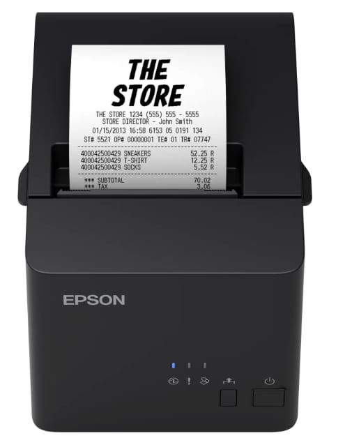 Epson TM-T20X (051): USB + Serial, PS, Blk, UK Receipt Printer