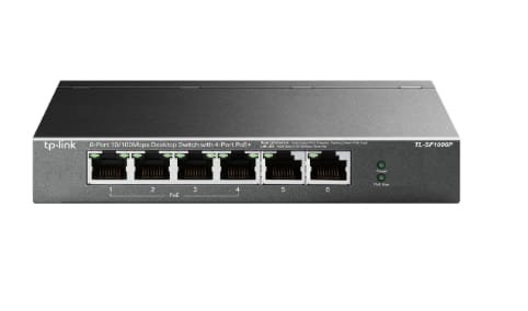TP-Link TL-SF1006P 6-Port 10/100Mbps Desktop Switch with 4-Port PoE+