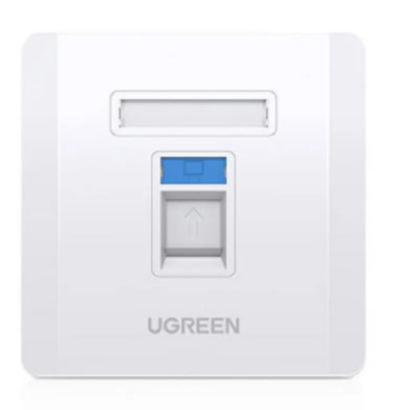 UGREEN Wall Plate White — Single-Port (NW144/80180) & Dual-Port (NW144/80182) alternate view