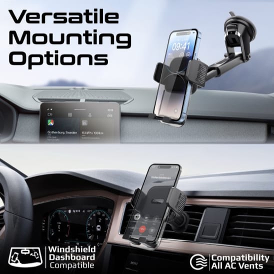 PROMATE SECURE SMARTPHONE HOLDER KIT WITH MULTIPLE MOUNTING OPTIONS alternate view