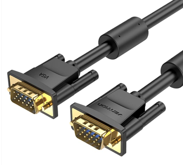 VENTION VGA(3+6) MALE TO MALE CABLE WITH FERRITE CORES