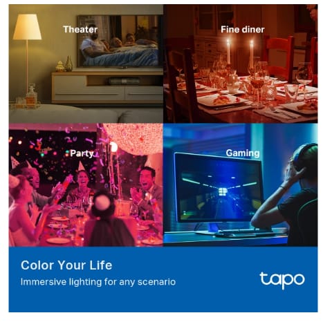 TP-Link Tapo L530E Smart Wi-Fi Light Bulb, Multicolor (1-pack and 4-pack) alternate view