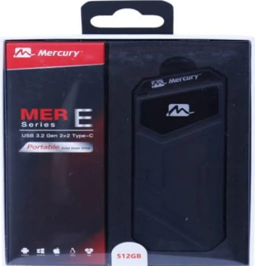 Mercury Portable SSD 512GB RGB (USB 3.2, Type-C)