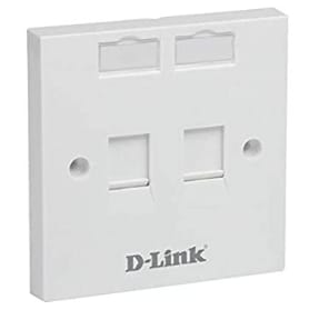 D-Link NFP-0WHI21 Dual Faceplate with Shutter & ID Plate - White