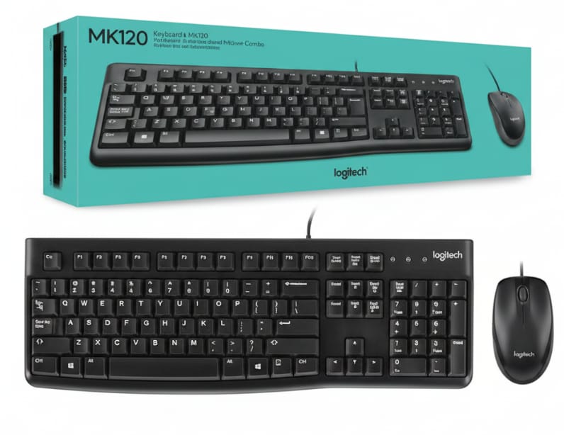 Logitech MK120 Wired Keyboard and Mouse Combo