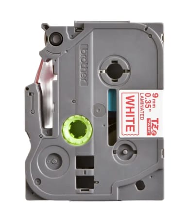 Brother M-Series Label Tape – Red on White, Black on Yellow, Black on Gold