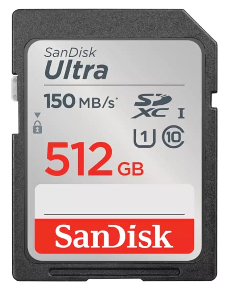 SanDisk Ultra UHS-I 512GB SD Card (150MB/s)