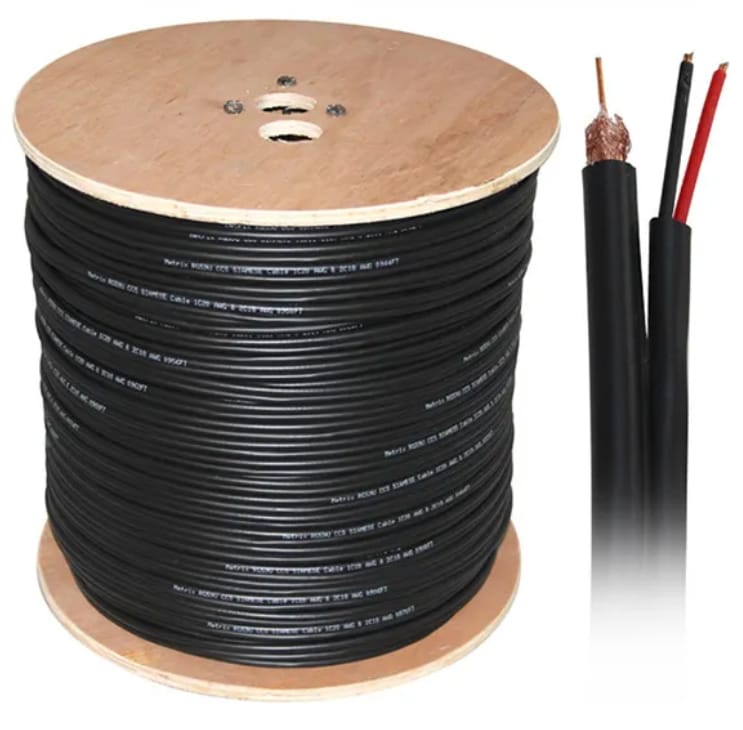 DCC-WHI-305 CCTV COAXIAL CABLE with Power,305 METER ROLL